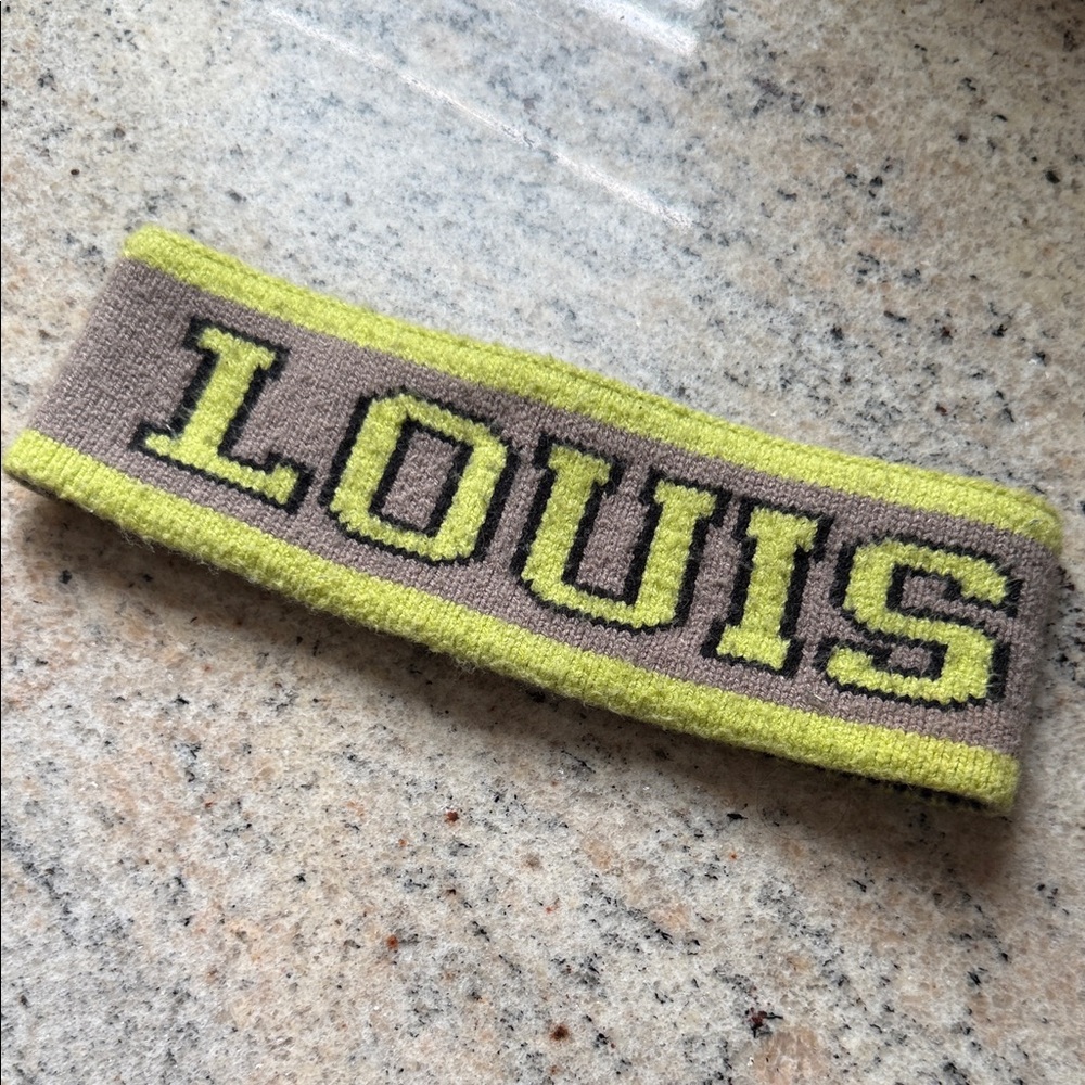 Louis Vuitton Headband - grey lime green yellow